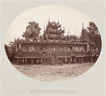 (ASIA) Group of 9 rich photographs depicting occupational and architectural scenes in Burma (5) and Java (3) as well as an occupational